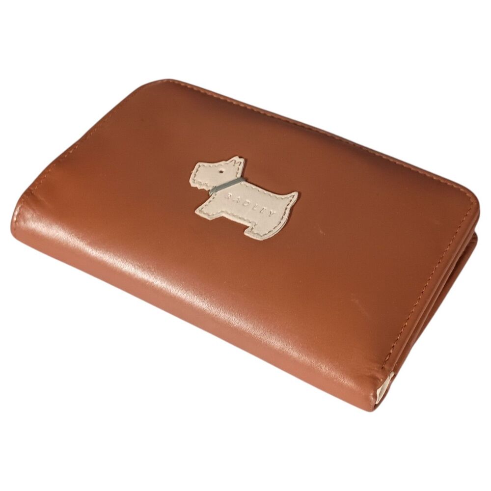 Radley Medium Bifold Leather Wallet Heritage Dog Logo Zip Top Brown - Picture 6 of 9